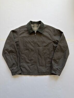 Uniqlo Unisex Zip-Up Short Blouson Jacket Relaxed Fit Workwear Medium Olive